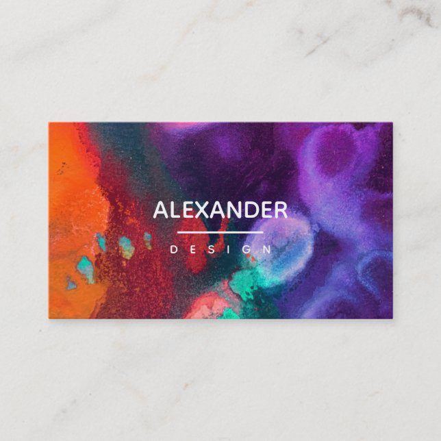 Colour Awakening | Abstract Expression Design Business Card (Front)