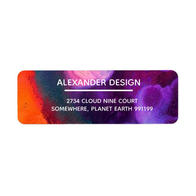 Colour Awakening | Abstract Expression Design Return Address Label (Front)