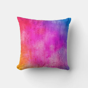 Colour background. Grunge red blue and yellow pain Cushion