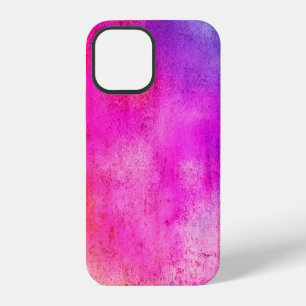 Colour background. Grunge red blue and yellow pain iPhone 12 Case