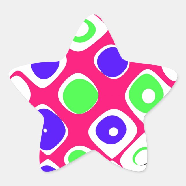 colour ball Sphere with colour dots Star Sticker (Front)