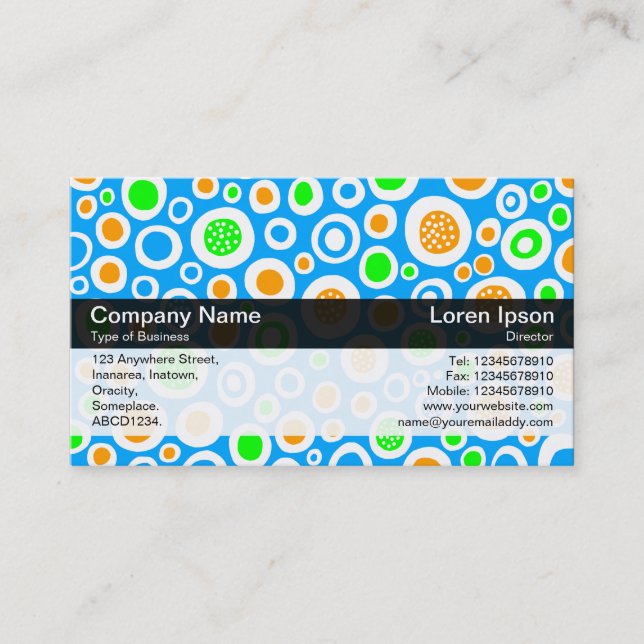 Colour Band - Black - Abstract 030413 Business Card (Front)