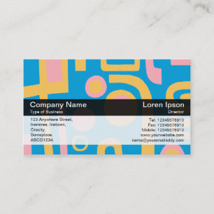 Colour Band - Black - Abstract 170914 Business Card