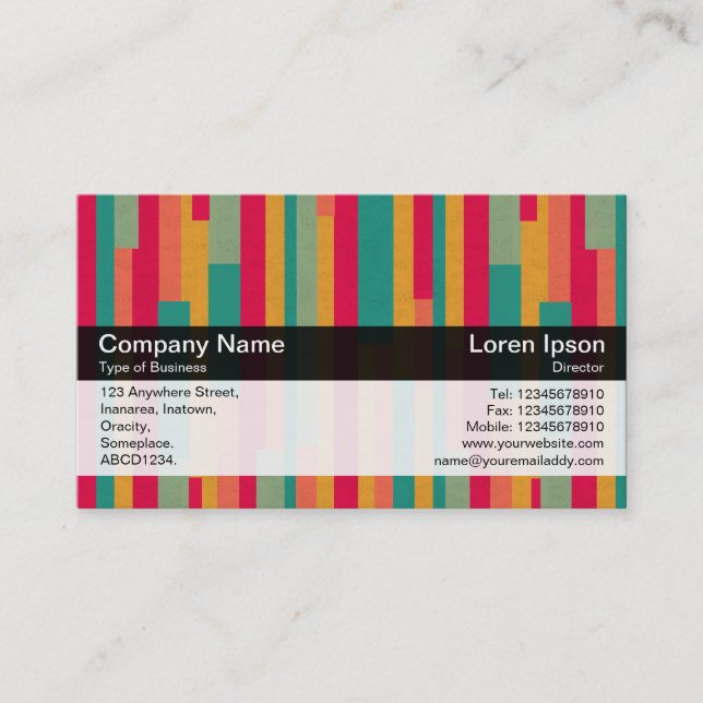 Colour Band - Black - Abstract 240113 Business Card (Front)