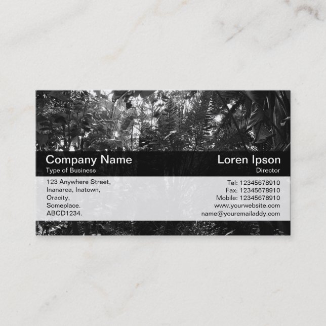 Colour Band - Black - Botanical Garden Business Card (Front)