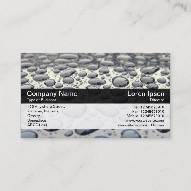 Colour Band - Black - Car Hood Business Card (Front)
