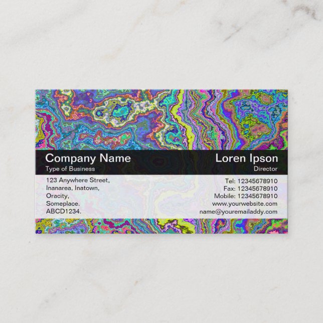 Colour Band - Black - Colourful Mineral Business Card (Front)