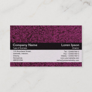 Colour Band - Black - Woolly Carpet 02 Business Card