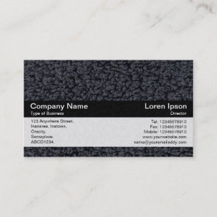 Colour Band - Black - Woolly Carpet Business Card