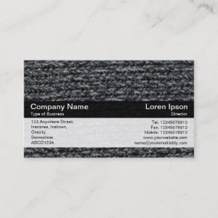 Colour Band - Black - Woolly Jumper 03 Business Card