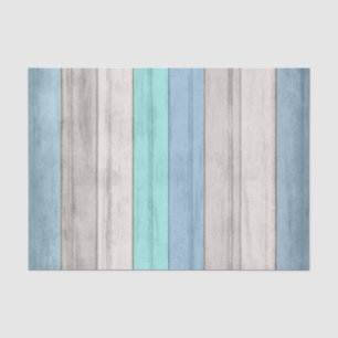 Colour Beach Wood Stripes Tissue Paper