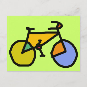 colour bike postcard