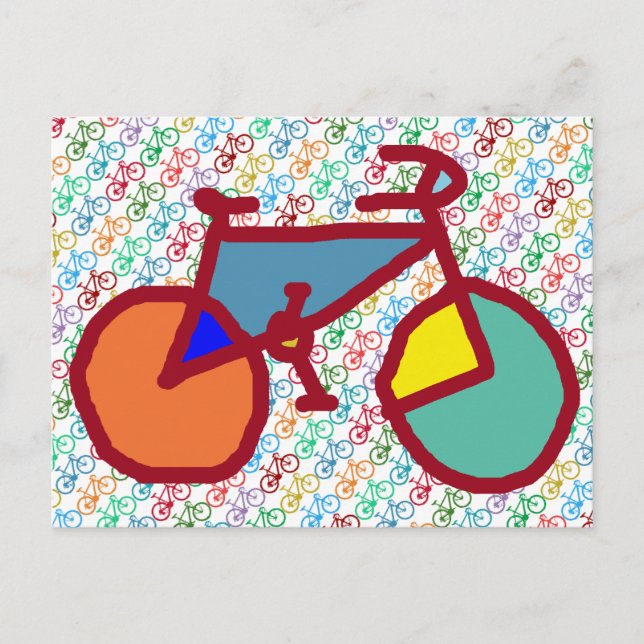 colour bike theme postcard (Front)