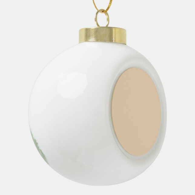 colour bisque ceramic ball christmas ornament (Left)