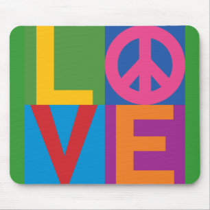 Colour Black LOVE Mouse Pad
