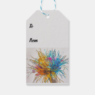 Colour blast celebrate birthdays new year gift tags