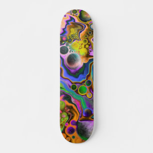 Colour Blast Modern Abstract Fluid Art Skateboard