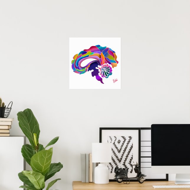Colour Blend Brain 2 Poster (Home Office)