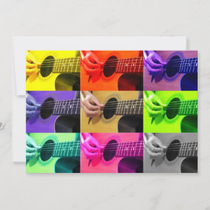 Colour Blind Guitar Party Invitation