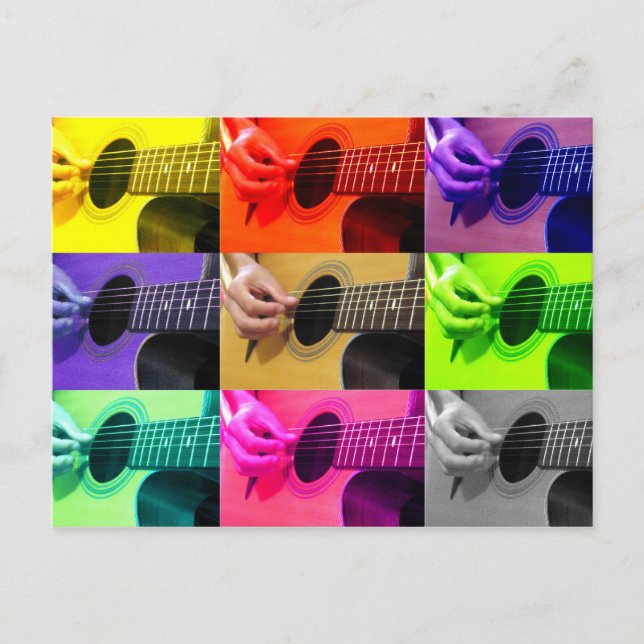 Colour Blind Guitar Postcard (Front)