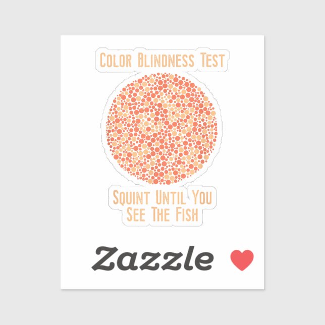 Colour Blind T Shirt - Funny Colour Blindness Test (Sheet)