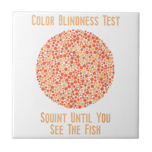 Colour Blind T Shirt - Funny Colour Blindness Test Ceramic Tile