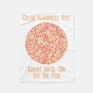Colour Blind T Shirt - Funny Colour Blindness Test Fleece Blanket