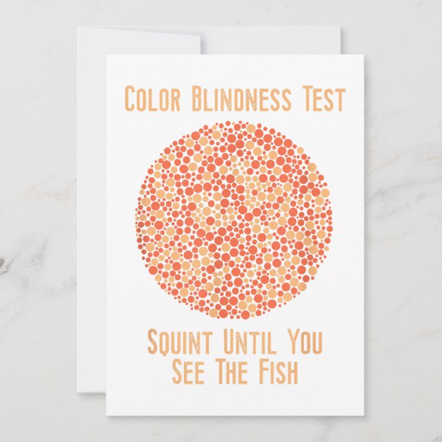 Colour Blind T Shirt - Funny Colour Blindness Test Invitation (Front)