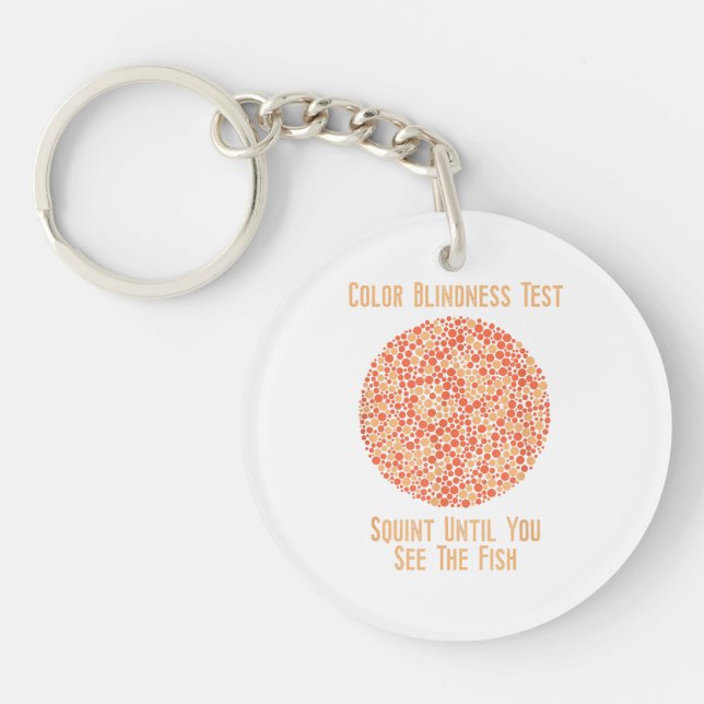 Colour Blind T Shirt - Funny Colour Blindness Test Key Ring (Front)