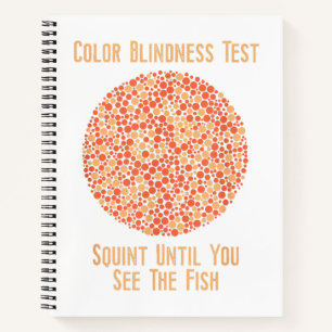 Colour Blind T Shirt - Funny Colour Blindness Test Notebook