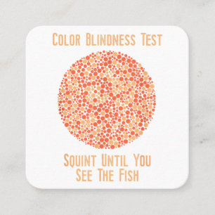Colour Blind T Shirt - Funny Colour Blindness Test Square Business Card