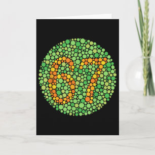 Colour Blind Test 67 Six Seven Polka Dot Teacher N Card