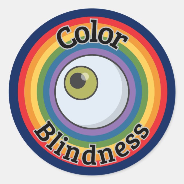 Colour Blindness symbol Classic Round Sticker (Front)