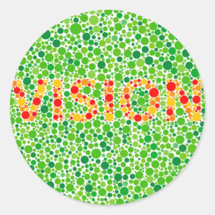 Colour Blindness Vision Classic Round Sticker