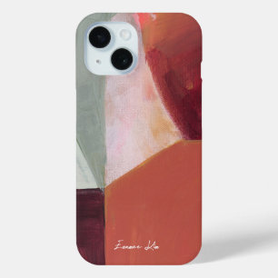Colour block Abstract Art Personalised Name iPhone 15 Case