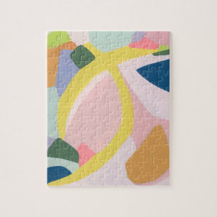 Colour Block Abstract Art Unique Holiday Gift Jigsaw Puzzle