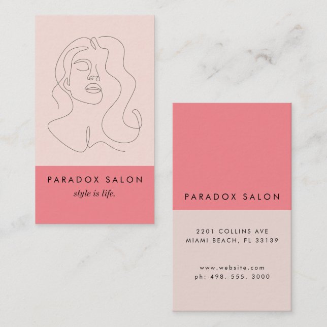 Colour Block Beauty Business Card (Front/Back)