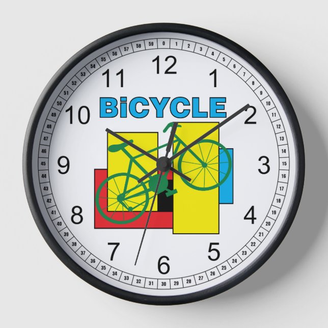 Colour Block Bike Clock (Front)