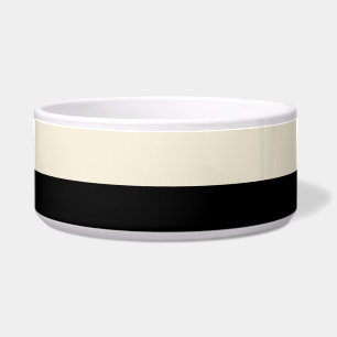 Colour Block Ceramic Food Water Bowl (Black/Egg)