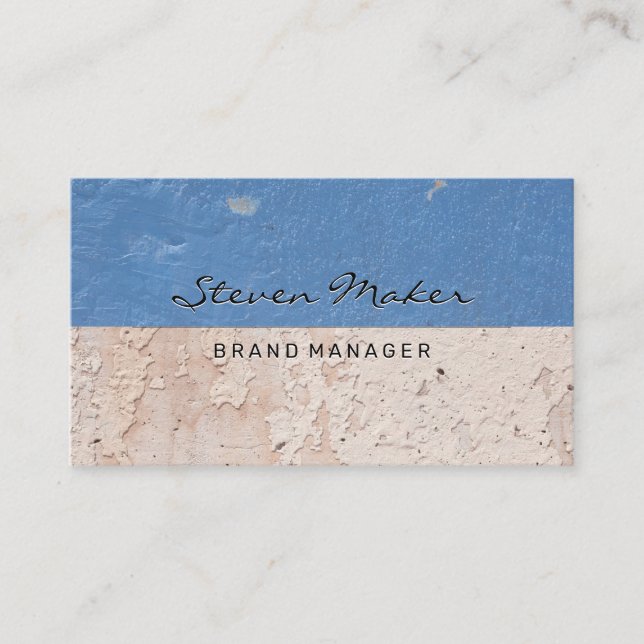 Colour Block Grunge Old Wall Business Card (Front)