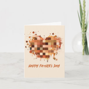 Colour Block Heart Father's Day Card