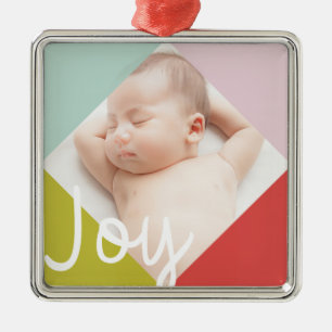 Colour Block Joy Metal Ornament