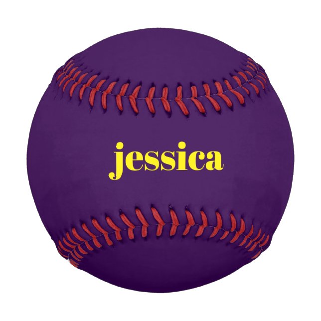 Colour block minimalist custom name  baseball (Front)