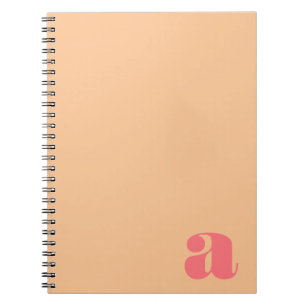 Colour Block Monogram Initial Letter  Notebook