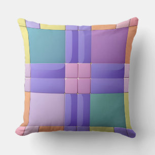 Colour Block Mosaic Layout For Modern Home Style Cushion