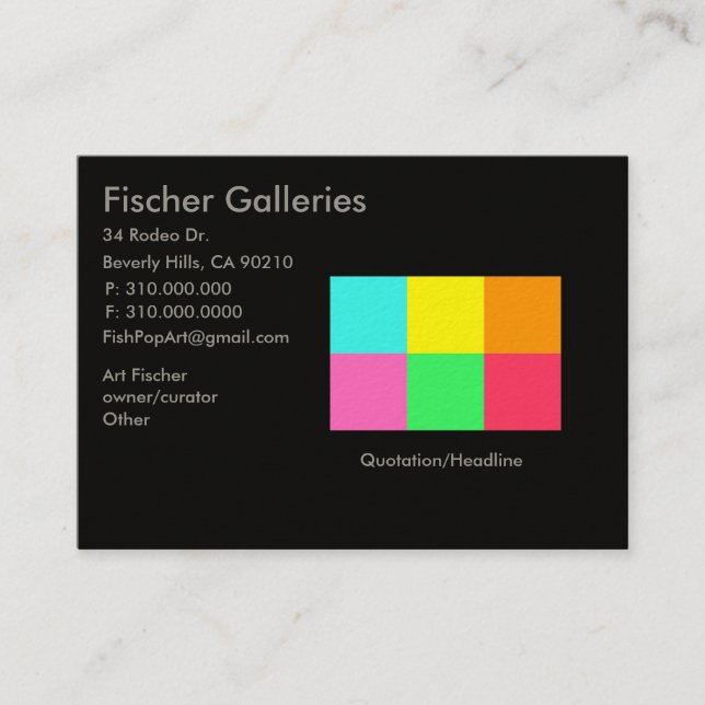 Colour Block Party_Art Gallery Business Card (Front)