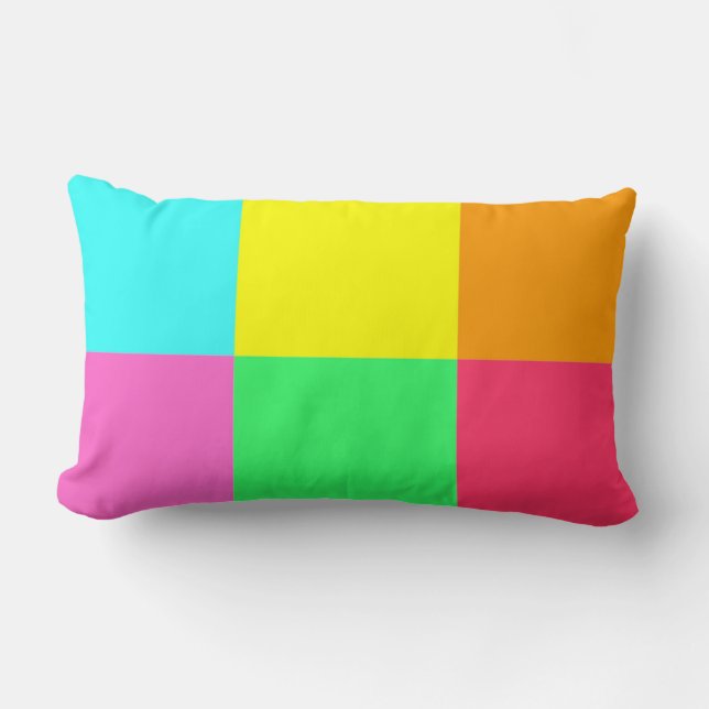 Colour Block Party_Where did you get that?! Lumbar Cushion (Front)