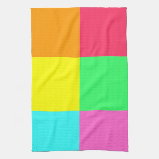Colour Block Party_Where did you get that?! Tea Towel (Vertical)