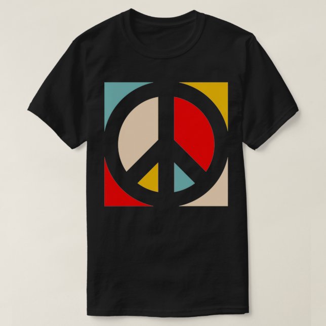 Colour Block Peace Sign Pullover  (Design Front)