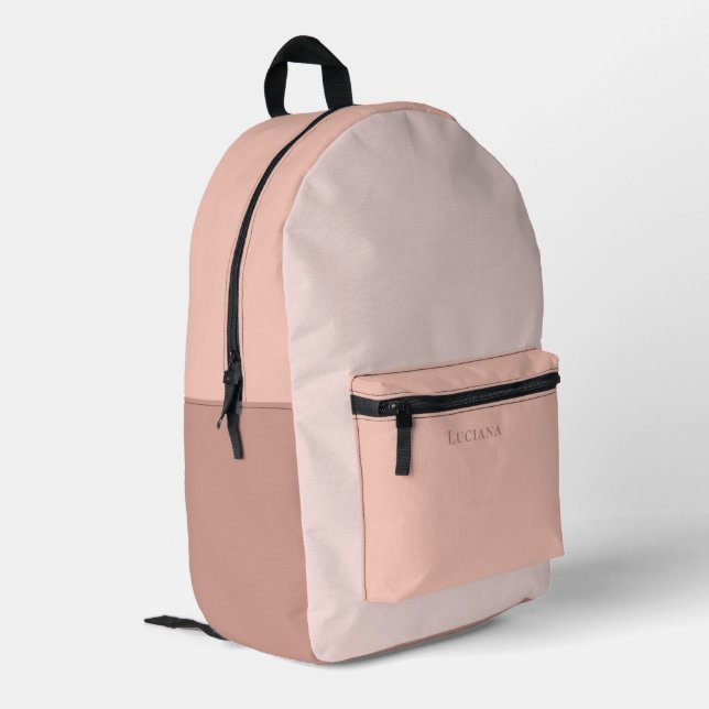 Colour Block Personalised with Name Printed Backpack (Back Corner Left)